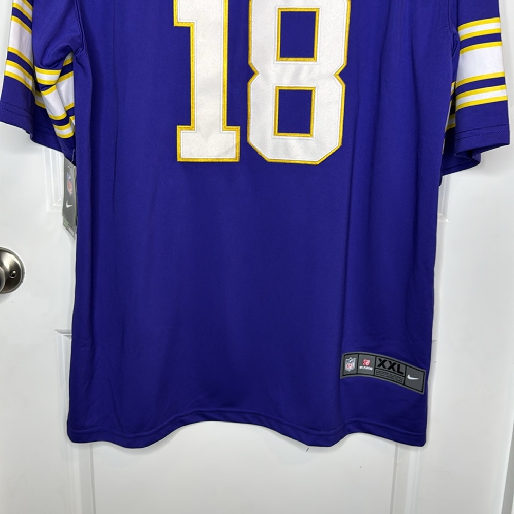 NWT NFL Players Size XXL Justin Jefferson 18 Football Alternate Game Jersey - Picture 4 of 12